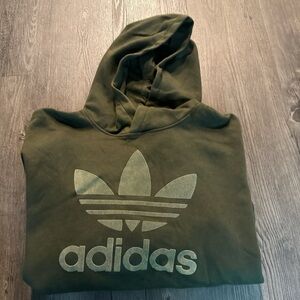 Vintage green adidas hoodie size small